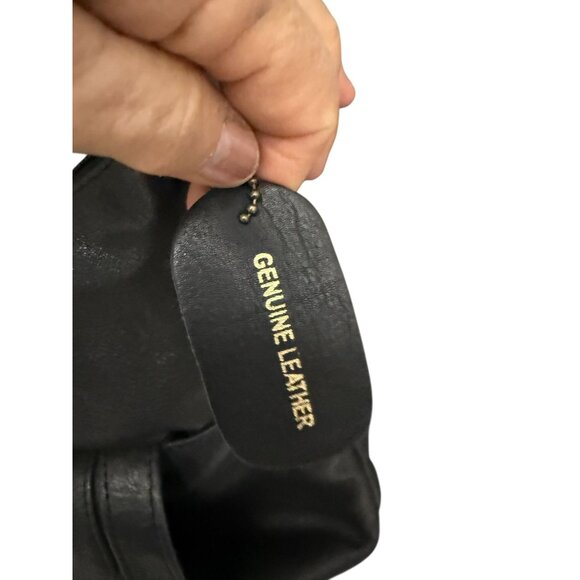 Great American Leatherworks Leather Crossbody Shoulder Bag Front Flap Women Bla - Picture 6 of 11